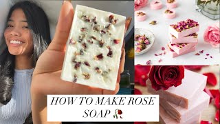 HOW TO MAKE ROSE SOAP  Melt and Pour [upl. by Jenna]