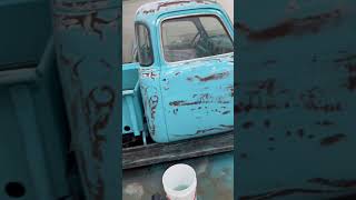 Patina paint job on 49 Chevy short shortvideo hotrod hotrodshop ppg iwata patina [upl. by Estes]