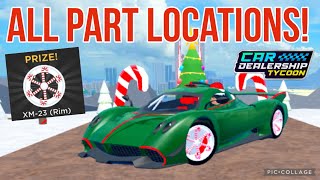 ALL Part Locations To Get The New Xmas Rims in Car Dealership Tycoon🎄 [upl. by Zaccaria]