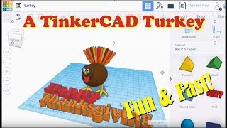 Gobble Gobble Its Turkey time in Tinkercad [upl. by Tiras]