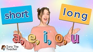 Short and Long Vowel Chant  Sounds and Actions for a e i o u [upl. by Pratt572]