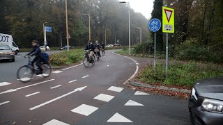 Wat vinden fietsers van de rotonde aan de Zandlaan in Ede [upl. by Oicram]