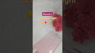 Meesho LED neon light  under ₹ 300  ashortaday meesho shortsfeed unboxing homedecor fyp [upl. by Wadesworth111]