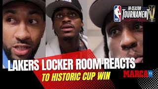 Lakers locker room reacts to NBA InSeason Championship This is a sneak peek for June [upl. by Draw]