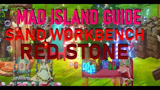 Mad Island  How to get Sand Workbench and Red Stone [upl. by Ymij928]