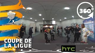 Images des vestiaires à la mitemps  Finale Coupe de la Ligue en 360 360cam par GIROPTIC [upl. by Amice]