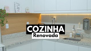 MUDEI A COZINHA  Novos revestimentos e nova decoração [upl. by Ellehcar847]