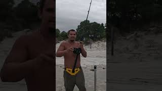 This SHARK tail wiped my gopro and broke it fishing sharkfishing gonewrong swellpro viralshort [upl. by Eigriv]