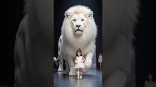 Big lion Cute baby fashion show lion baby agt shorts rksedit [upl. by Hilarius]