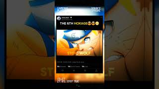 THE 6TH HOKAGE😎😎😁narutoanimeeditanimenarutoeditstoic wolf [upl. by Annahsor]