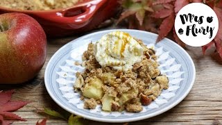 Sensationeller Apfel Crumble  Rezept Apple Crumble mit Haferflocken [upl. by Kissel]