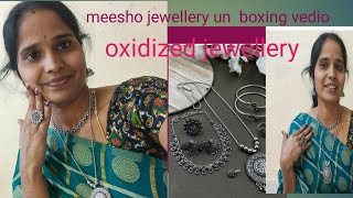 Meesho jewellery unboxing vediooxidized jewellerytrending viral vedio usefull [upl. by Sadowski]