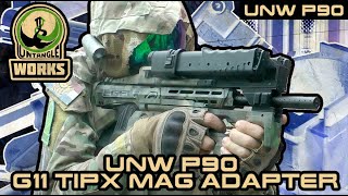 UNW P90 G11 styled tippmann Tipx mag adapter [upl. by Blayne189]