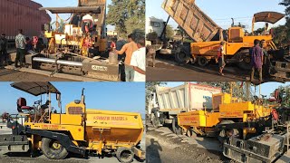 paver machine wmm road working video paver wm6 model [upl. by Delano]