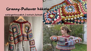 GrannyPullover häkeln ⭐️ perfekt für den Herbst  anfängerfreundlich [upl. by Maffei]