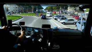 Pov MB Actros from Formia to Terracina along the panoramic SR213 regional road [upl. by Ilse]