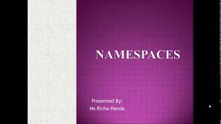 Namespace [upl. by Rimahs]