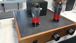 Home made 2X4W ECL11 SE tube amplifier testing all main components from 1950s [upl. by Dadivitan]