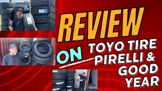 Tyres tires tyre test Test goodyear Tyre reviews Tyre reviews Car Pirelli Toyo giti [upl. by Shirlene717]