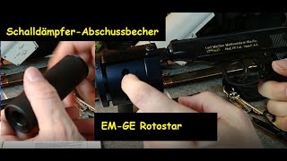 EMGE Rotostar und schallgedämpfer Abschussbecher von Röhm für Schreckschusswaffen [upl. by Klinger706]