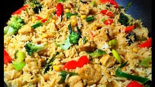 Surinaamse gele nasi met kippenbouten uit de oven [upl. by Chapen]