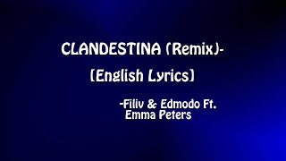 CLANDESTINA JVSTIN remix English Lyrics LA COCAINA TIKTOK [upl. by Dael]