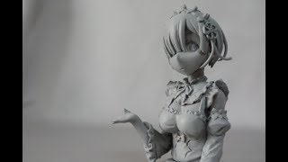 【３度目くらいの正直】レム 上半身だけ作ってみた。no Painting Figure created [upl. by Aihsotal]