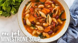 Easy Minestrone Soup  The Recipe Rebel [upl. by Emerson]