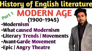 Modern Age in English literature  History of English literature Modernism 20th century literature [upl. by Assisi]