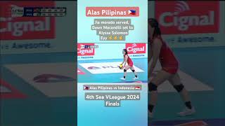 Alas Pilipinas vs Indonesia volleyball 2024 vleague fyp gameplay volleyball [upl. by Atahs]