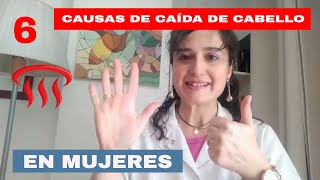 Dermatóloga explica las CAUSAS de PÉRDIDA DE PELO en MUJERES 👠 [upl. by Eynobe]