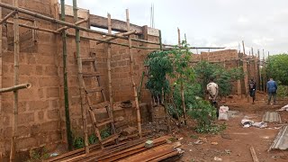 Precast parapet beam in progress Edo State Nigeria [upl. by Nonahs]