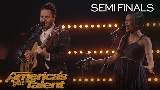 Us The Duo Adorable Couple Performs Original Song quotBrokequot  Americas Got Talent 2018 [upl. by Baillieu]