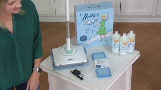 Nellies Cordless Wow Mop with 4 Reusable Cleaning Pads on QVC [upl. by Ebbie]