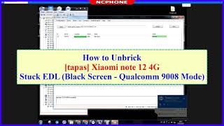 tapas How to Unbrick Xiaomi Redmi Note 12 4G  Xiaomi Redmi Note 12 4G Stuck EDL Black Screen [upl. by Tare]