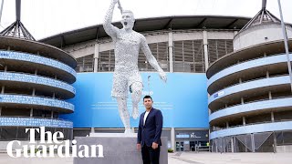 Manchester City unveil Sergio Agüero statue It changed everything [upl. by Ellehcar]