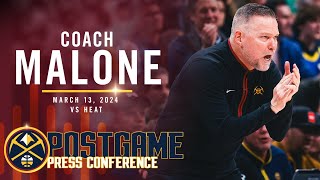 Coach Malone Full Post Game Press Conference vs Heat 🎙 [upl. by Roer]