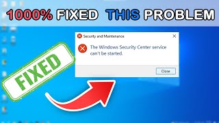 How to fix The Windows Security Center service cant be started [upl. by Krissie]