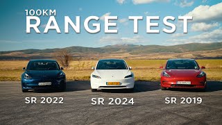 Which Tesla Model 3 is the Most Efficient 100km Range Test [upl. by Pangaro]