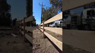 12Second Post amp Rail Fence Install Huge Impact for Rural Properties 🌾🚜 [upl. by Earvin]