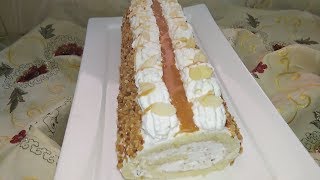 Caramel swiss roll سويس رول بالكراميل ساهل و بسيط بمذاق لا يقاوم [upl. by Matusow]