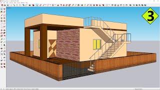 SketchUp House Tutorial for Beginners  3 [upl. by Biddy961]