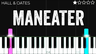 Daryl Hall amp John Oates  Maneater  EASY Piano Tutorial [upl. by Maryann41]