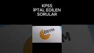 KPSS İPTAL EDİLEN SORULAR 7 KASIM 2024 [upl. by Eiroj857]