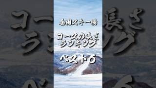 全国スキー場のコースの長さランキングベスト6 shorts スキーの力を信じてる スキー [upl. by Areema640]