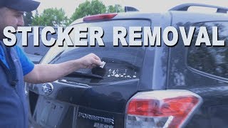 How To Remove Sticker From Car Window  Sticker Removal [upl. by Valleau172]