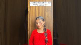 Easy wedding hairstyle for long hair ✨🪷youtubeshorts hairstyle hairbraids [upl. by Ede]