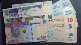 Nigerian current banknotes in 2017 [upl. by Eenaej]