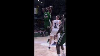 Kendrick Nunn behind the back for Lessort Dunk  Real Madrid vs Panathinaikos [upl. by Langan]