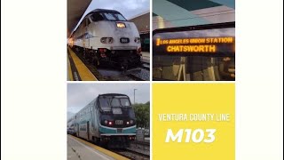 Full Ride Metrolink Ventura County Line M103 LA Union Station to Chatsworth Station Westbound [upl. by Hairu]